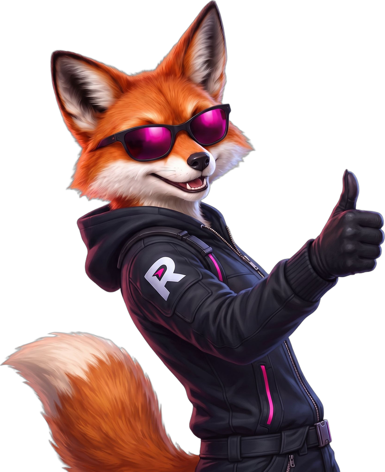The RankSteer fox giving a thumbs-up